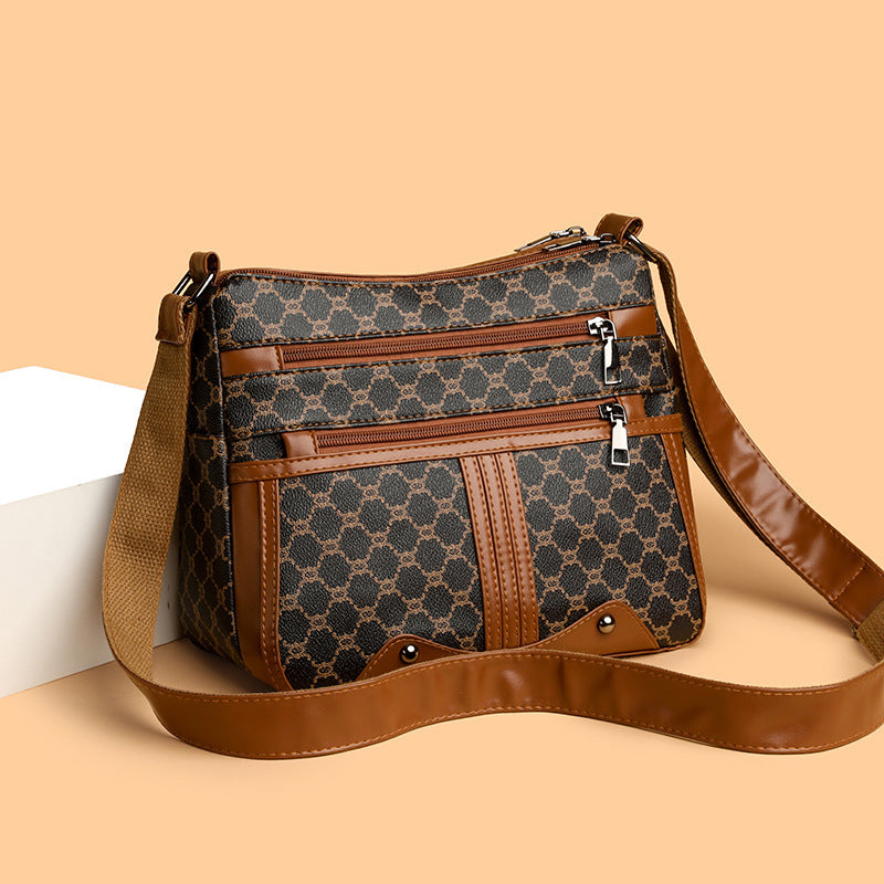 Women's Large-capacity Stitching Pattern Bag