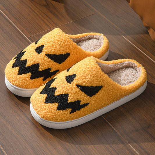 Halloween Towel Embroidery Couple Indoor Slippers