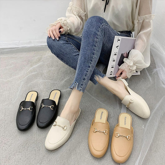 Closed Toe Half Slippers Women's Shoes Outer Wear